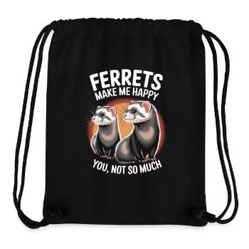 Chemise furet – parfaite pour les amateurs de furets - Sac à cordon recyclé Stanley/Stella - noir - Devant