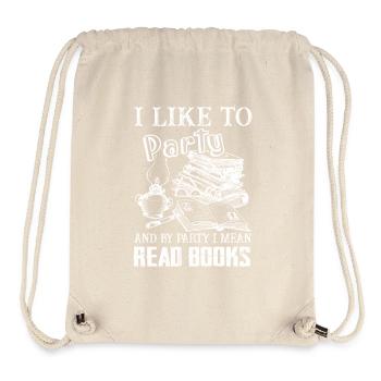 Book I Like To Read Books - Stanley/Stella Recycled Gym Bag - natural - Front