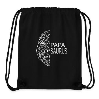 Papa Saurus Vater Vatertag Dinosaurier - Stanley/Stella recycelter Gym Bag - Schwarz - Vorne