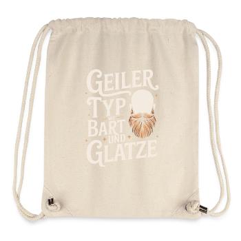Geiler Typ Mit Bart & Glatze Glatzkopf Bartträger - Stanley/Stella recycelter Gym Bag - Naturweiß - Vorne