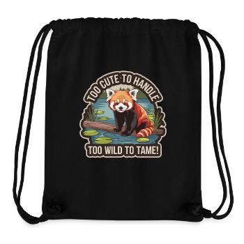 Too cute to handle, too wild to tame - Stanley/Stella Recycled Gym Bag - black - Front