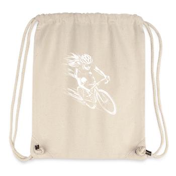 Radfahrerin - Stanley/Stella recycelter Gym Bag - Naturweiß - Vorne