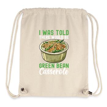 Casserole de haricots verts - Sac à cordon recyclé Stanley/Stella - blanc naturel - Devant