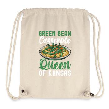 Casserole de haricots verts - Sac à cordon recyclé Stanley/Stella - blanc naturel - Devant