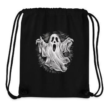 Gruseliger Geister-Schrei - Stanley/Stella recycelter Gym Bag - Schwarz - Vorne