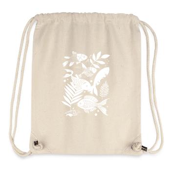 Fishing Cartoon Look - Stanley/Stella Recycled Gym Bag - natural - Front