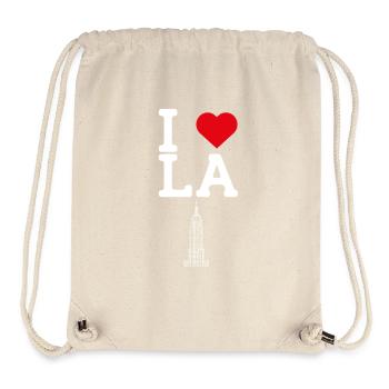 I Love LA Cool Heart Flag Los Angeles America Wortspiel - Stanley/Stella recycelter Gym Bag - Naturweiß - Vorne
