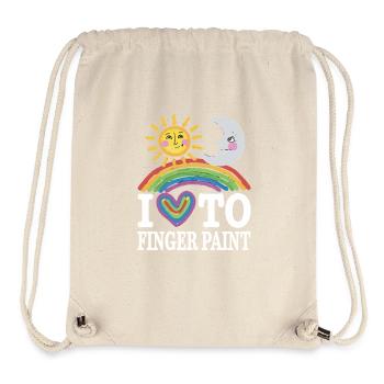 I Love Finger Paints Sun Moon Rainbow - Stanley/Stella Recycled Gym Bag - natural - Front