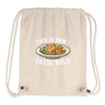 Casserole de haricots verts - Sac à cordon recyclé Stanley/Stella - blanc naturel - Devant