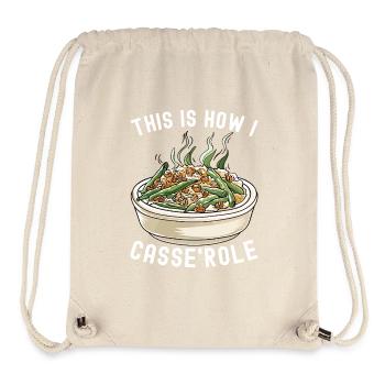 Casserole de haricots verts - Sac à cordon recyclé Stanley/Stella - blanc naturel - Devant