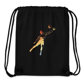 Joueurs de volley-ball vintage - Sac à cordon recyclé Stanley/Stella - noir - Devant