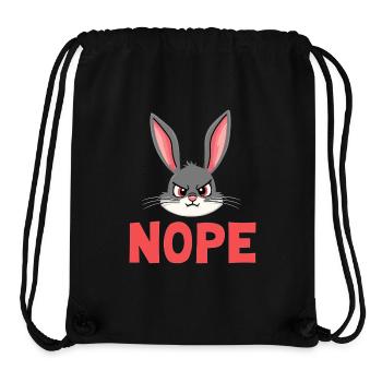 Mürrischer Hase Sarkastisches Tierdesign - Stanley/Stella recycelter Gym Bag - Schwarz - Vorne