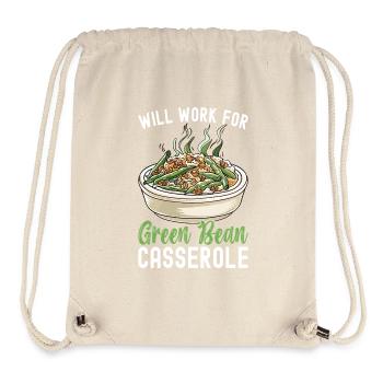 Casserole de haricots verts - Sac à cordon recyclé Stanley/Stella - blanc naturel - Devant