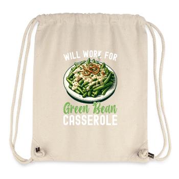 Casserole de haricots verts - Sac à cordon recyclé Stanley/Stella - blanc naturel - Devant