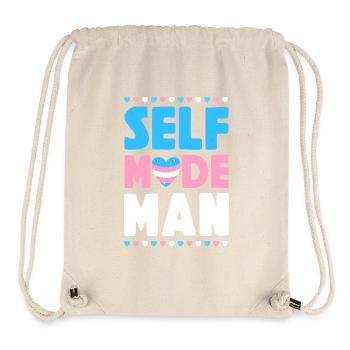 Fierté LGBT transgenre - Sac à cordon recyclé Stanley/Stella - blanc naturel - Devant