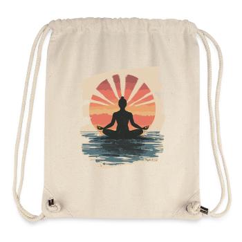 Yoga Namaste Meditation - Stanley/Stella recycelter Gym Bag - Naturweiß - Vorne