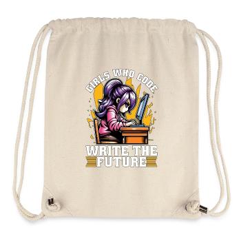 Coder Girls Who Code Write The Future Developer - Stanley/Stella recycelter Gym Bag - Naturweiß - Vorne