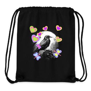 Nature Mystical Spring Bird Crow Raven Children - Stanley/Stella Recycled Gym Bag - black - Front