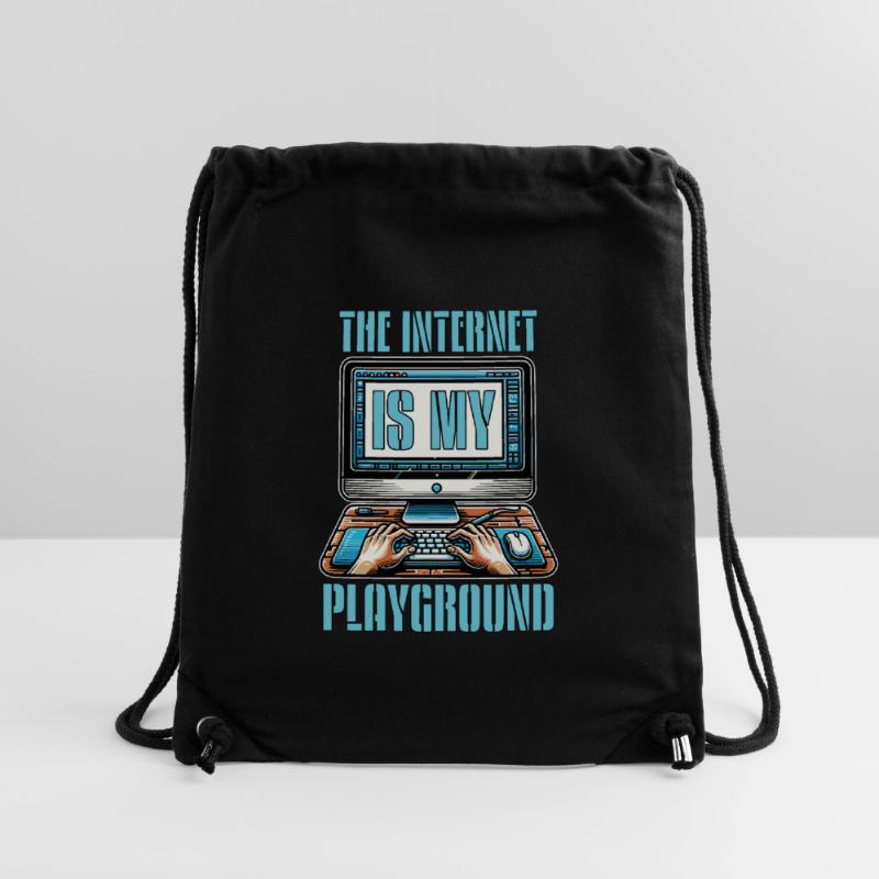 Codeur : Internet est mon terrain de jeu Développeur web Sac à cordon recyclé Stanley/Stella