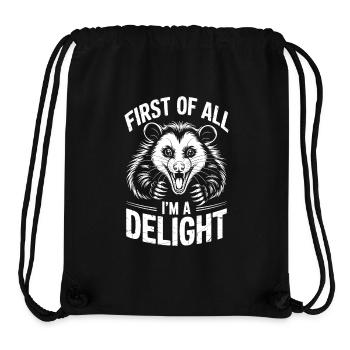 Opossum Saying Funny Opossums Gift - Stanley/Stella Recycled Gym Bag - black - Front