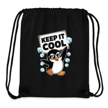 Bleib locker, sagt der Pinguin - Stanley/Stella recycelter Gym Bag - Schwarz - Vorne