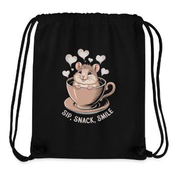Coffee break with mouse - Stanley/Stella Recycled Gym Bag - black - Front