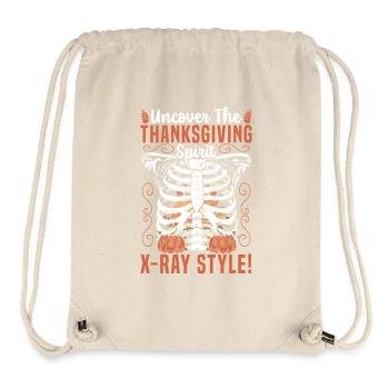 Turkey Thanksgiving Skeleton Thanksgiving Xray - Stanley/Stella Recycled Gym Bag - natural - Front