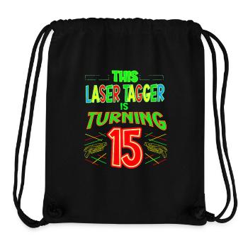 This Laser Tagger Is Turning 15 Years Old Laser - Stanley/Stella recycelter Gym Bag - Schwarz - Vorne