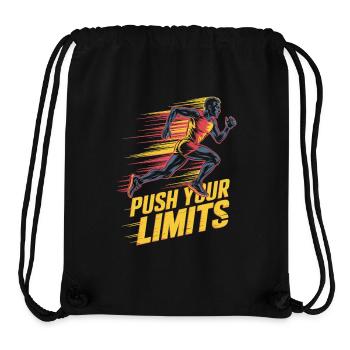 Grenzen überschreiten – Push Your Limits - Stanley/Stella recycelter Gym Bag - Schwarz - Vorne
