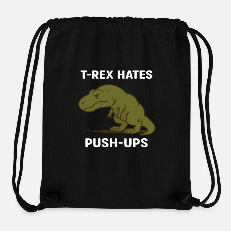 T Rex hates push ups - Stanley/Stella Recycled Gym Bag - black