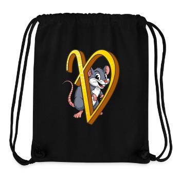 BUCHSTABE V - Stanley/Stella recycelter Gym Bag - Schwarz - Vorne