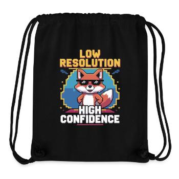 Retro-Fuchs mit Selbstbewusstsein für Gamer - Stanley/Stella recycelter Gym Bag - Schwarz - Vorne