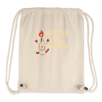 Bottle Up Your Feelings Humorous design for - Stanley/Stella Recycled Gym Bag - natural - Front