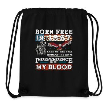Born Free in 1967 - 58 Years of True Patriotism - Stanley/Stella Recycled Gym Bag - black - Front
