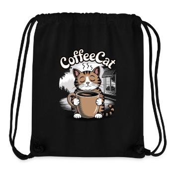 Coffee Cat - Stanley/Stella recycelter Gym Bag - Schwarz - Vorne