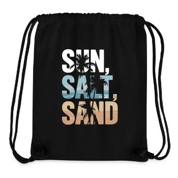 Sun, salt, sand – beach time! - Stanley/Stella Recycled Gym Bag - black - Front