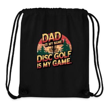 Papa est mon nom Le disc golf est mon jeu Design rétro - Sac à cordon recyclé Stanley/Stella - noir - Devant