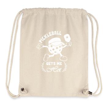 Pickleball gets me hot - Stanley/Stella Recycled Gym Bag - natural - Front