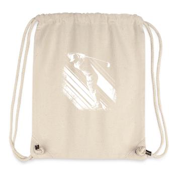 Golfer Grafik - Stanley/Stella recycelter Gym Bag - Naturweiß - Vorne