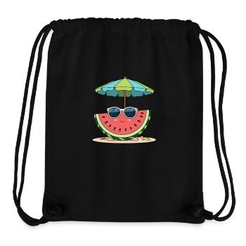 Summer watermelon on the beach - Stanley/Stella Recycled Gym Bag - black - Front
