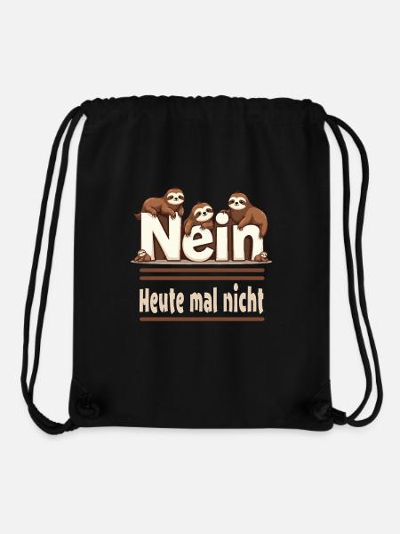 Nein Faultier Arbeit Spruch Pause - Stanley/Stella recycelter Gym Bag - Schwarz