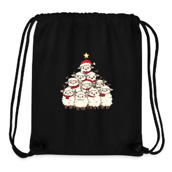Schaf Weihnachten Christbaum - Stanley/Stella recycelter Gym Bag - Schwarz - Vorne