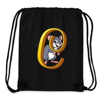 BUCHSTABE C - Stanley/Stella recycelter Gym Bag - Schwarz - Vorne