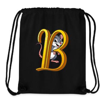 BUCHSTABE B - Stanley/Stella recycelter Gym Bag - Schwarz - Vorne