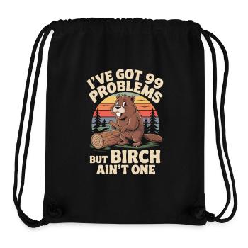 Lustiger Biber mit Birkenwitz - Stanley/Stella recycelter Gym Bag - Schwarz - Vorne