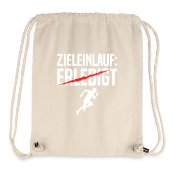 Läufer ZIELEINLAUF ERLEDIGT Laufen Lustiges - Stanley/Stella recycelter Gym Bag - Naturweiß - Vorne