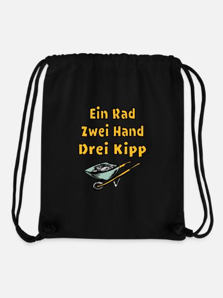 Lustiger Bau Spruch Schubkarre Humor Garten - Stanley/Stella recycelter Gym Bag - Schwarz