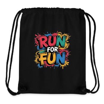 Run for Fun Laufshirt - Stanley/Stella recycelter Gym Bag - Schwarz - Vorne