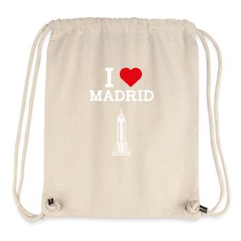Ich liebe Madrid Spanien Liebhaber Empire Coole Staatsflagge - Stanley/Stella recycelter Gym Bag - Naturweiß - Vorne