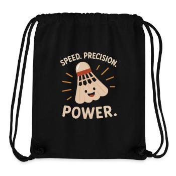 Speed Precision Power – Badminton - Stanley/Stella Recycled Gym Bag - black - Front
